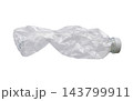 Crushed plastic bottle isolated on white background 143799911