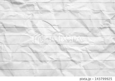 Blank crumpled lined notebook paper texture background Blank crumpled lined notebook paper texture background 143799925