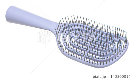 Lilac hair brush with a vented spiral base for blow drying and detangling 143800014