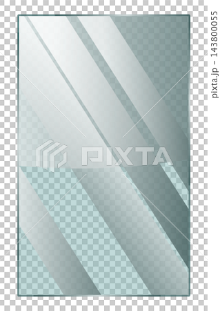 Vertical frosted glass panel with diagonal stripes, isolated illustration Vertical frosted glass panel with diagonal stripes, isolated illustration 143800055