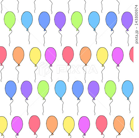 Pastel Balloon birthday seamless pattern colored hand drawn illustration. Vector graphic line ink art. for Kids and Celebration Design for package, cosmetic, textile, cards. Pastel Balloon birthday seamless pattern colored hand drawn illustration. Vector graphic line ink art. for Kids and Celebration Design for package, cosmetic, textile, cards. 143800974