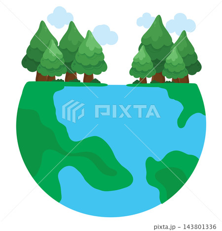 vector illustration of a forest and mountains vector illustration of a forest and mountains 143801336