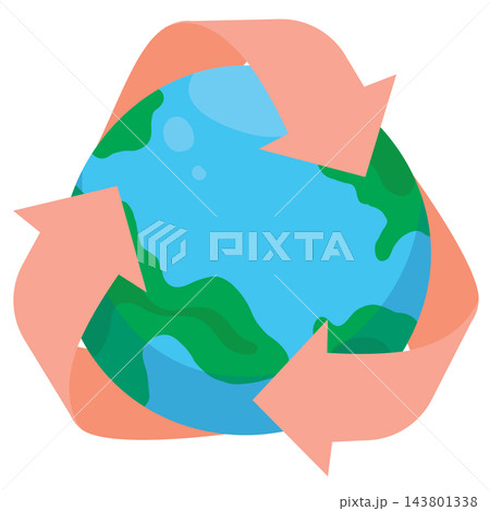 hand holding a globe with a icon, cartoon style 143801338