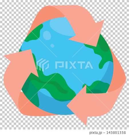 hand holding a globe with a icon, cartoon style 143801338