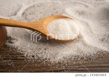 MSG Monosodium glutamate flavor enhancer added to make food taste better. 143803403