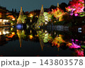 東京都豊島区 目白庭園 紅葉のライトアップ 143803578