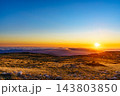Burning sunset above clouds, Serra da Estrela, Portugal. 143803850