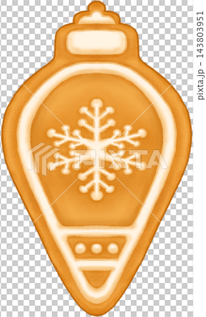 Gingerbread Snow Christmas Ornament Gingerbread Snow Christmas Ornament 143803951