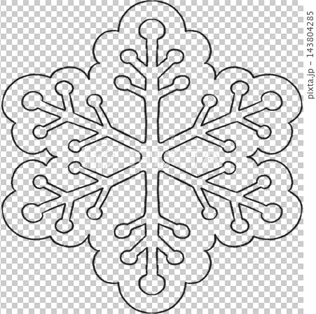 Gingerbread Star Snow Ornament Line Art Gingerbread Star Snow Ornament Line Art 143804285