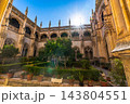 Sunlit Gothic Cloister Garden of San Juan de los Reyes 143804551