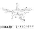 drone wireframe illustration. Vector 143804677