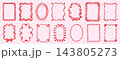 Hand-drawn wavy frames and whimsical borders 143805273