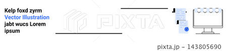 Digital tools, connectivity, online messages, user interfaces, workflows, productivity. Smartphone message on screen and desktop setup. Digital tools and online messages concept 143805690