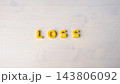 Financial loss, business decline and negative results concept with yellow LOSS word 143806092
