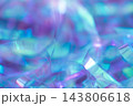 Abstract Blue Iridescent Holographic Film - Cyberpunk Synthwave Album Cover Background 143806618