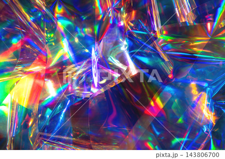 Crumpled Rainbow Holographic Foil - Y2K Abstract Campaign Background Crumpled Rainbow Holographic Foil - Y2K Abstract Campaign Background 143806700