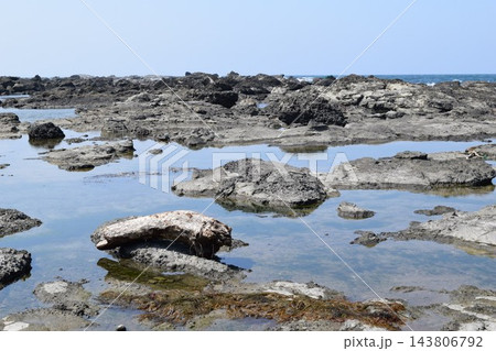庄内海岸の岩場風景 庄内海岸の岩場風景 143806792