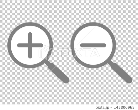 Zoom in and out icons (marks) 143806965