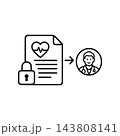 健康報告を医師へ安全送信　アイコン 143808141