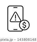 スマートフォンの不審な取引アラート　アイコン 143808148