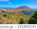 秋の長野県小諸市の浅間外輪山の黒斑山から浅間山(前掛山)、蛇骨岳方面を見る 143808343