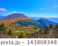 秋の長野県小諸市の浅間外輪山の黒斑山から浅間山(前掛山)、剣ヶ峰方面を見る 143808348