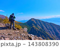 秋の浅間外輪山のトーミの頭から南東側の剣ヶ峰、牙山(ぎっぱやま)方面を見る 143808390