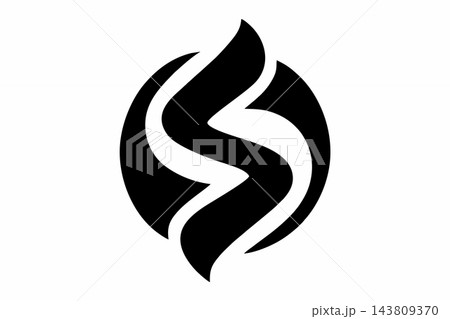 Abstract Letter S Monogram Vector Logo Design inside a Circle 143809370