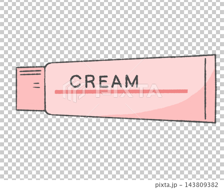 A simple pink tube of cream A simple pink tube of cream 143809382