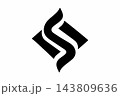 Abstract Dynamic Letter S Diamond Monogram Vector Logo Design 143809636
