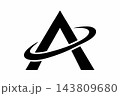 Modern Letter A Orbit Vector Logo Design 143809680