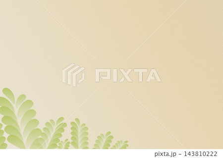 Abstract warm beige gradient background illustration with grainy noise texture, green foliage, and empty copy space. Minimalist natural backdrop wallpaper for text layout design. Abstract warm beige gradient background illustration with grainy noise texture, green foliage, and empty copy space. Minimalist natural backdrop wallpaper for text layout design. 143810222