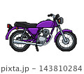 バイクドット絵（紫〕 143810284