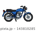 バイクドット絵（青〕 143810285