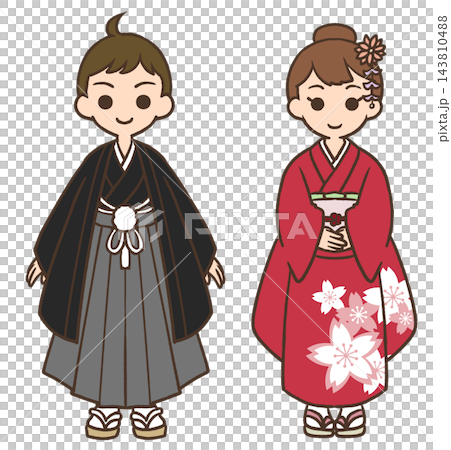 穿著七五山和服的孩子 穿著七五山和服的孩子 143810488