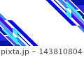 青い斜めの図形で組み合わせた幾何学的な背景素材 143810804