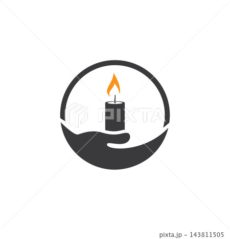 Round candleholder with hand and flame Round candleholder with hand and flame 143811505