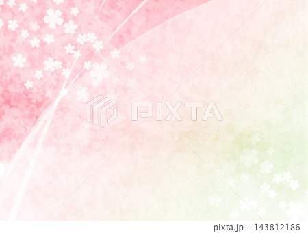 ピンク色の花柄模様の和紙 ピンク色の花柄模様の和紙 143812186