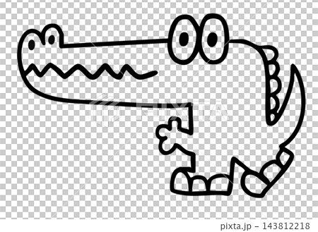 Hand drawn crocodile outline for wild animal, stickers, cartoon character, comic, mascot, plush toy, kid doll, cute patch, brooch, standee, department store, zoo, souvenir shop, art, painting Hand drawn crocodile outline for wild animal, stickers, cartoon character, comic, mascot, plush toy, kid doll, cute patch, brooch, standee, department store, zoo, souvenir shop, art, painting 143812218