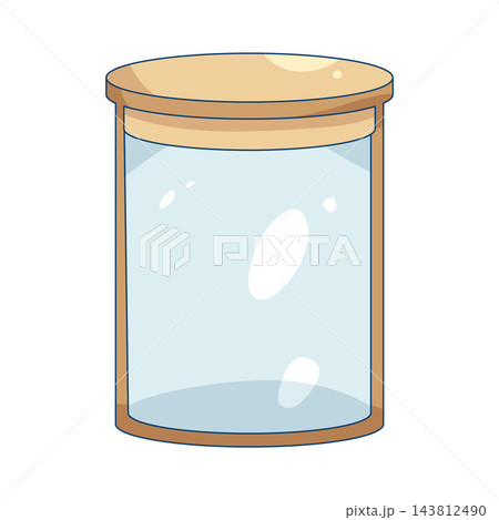 Illustration of storage jar with lid Illustration of storage jar with lid 143812490