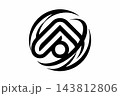 Abstract Geometric Letter A Circular Logo Design Vector 143812806