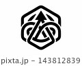 Abstract Hexagonal Infinity Arrow Logo Vector Design 143812839