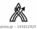 Abstract Dynamic Flame Arrow Letter A Vector Logo Design 143812925