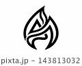 Abstract Flame Water Drop Letter A Vector Logo Design 143813032