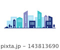 シンプルな街並みのイラスト 143813690