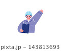 建設業界で働く人々のイラストセット 143813693