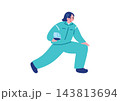 建設業界で働く人々のイラストセット 143813694