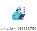 建設業界で働く人々のイラスト 143813750