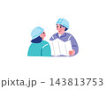 建設業界で働く人々のイラスト 143813753