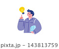 建設業界で働く男性のイラスト 143813759